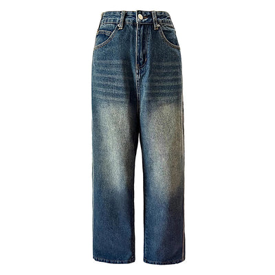 Jeans Rectos Anchos con Rayas Vintage para Mujer - Image 5