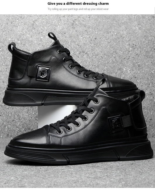 Botas Altas de Cuero para Hombre - Zapatos Casuales Invierno - Image 26