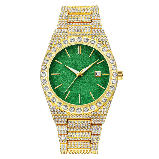 Reloj de Cuarzo para Hombre con Calendario y Diamantes - Image 7