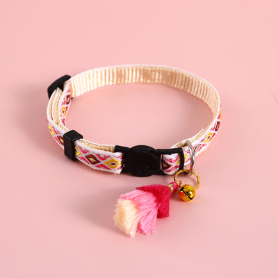 Collar Rojo de Malla Nylon Ajustable de Doble Capa - Image 4