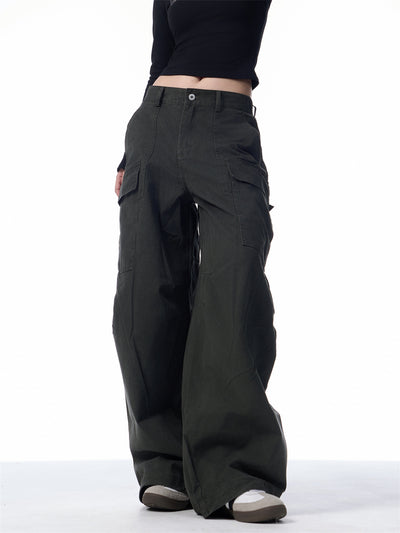 Pantalones Cargo Holgados para Mujer con Bolsillos Múltiples - Image 20