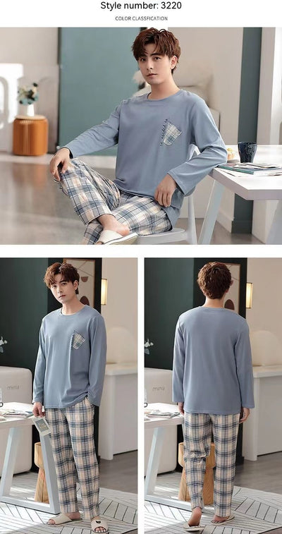 Pijama Largo para Hombre - Ropa de Casa Primavera y Otoño - Image 16