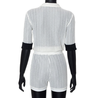 Traje para Mujer con Solapa y Contraste de Botones - Image 17
