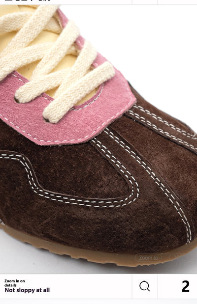 Zapatillas Retro Deportivas de Cuero con Tacón Oculto - Estilo Vintage Alemán para Mujer - Image 17