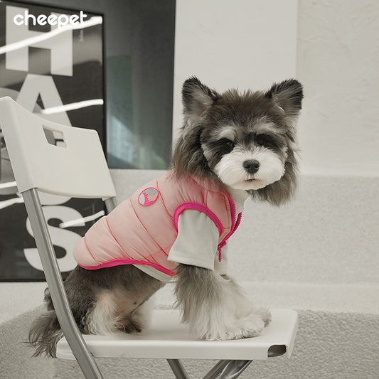 Chaleco Acolchado Reversible para Mascotas - Colores Pastel Invierno