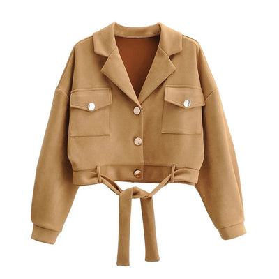 Chaqueta de Gamuza Velvet con Costuras Hipster Rock Street Style - Image 8