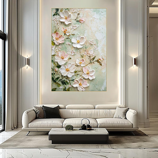 Cuadro Abstracto Flores 3D Texturizado - Arte Moderno Decorativo para Pared - Image 9
