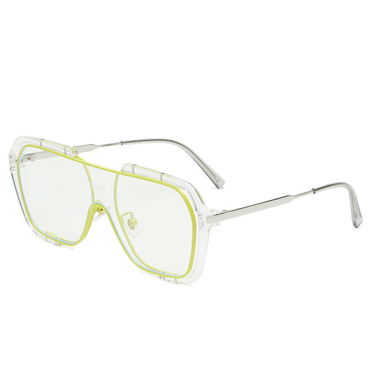 Gafas de Sol Retro Amarillas con Protección UV para Hombre - Image 11