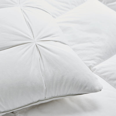 Almohada de Plumón de Ganso Blanco con Funda de Algodón para Dormir Profundo - Image 11