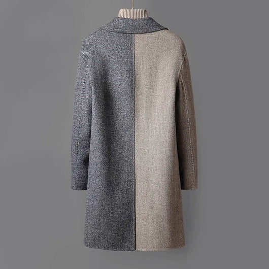 Abrigo de Lana Holgado Estilo Coreano para Hombre - Image 4