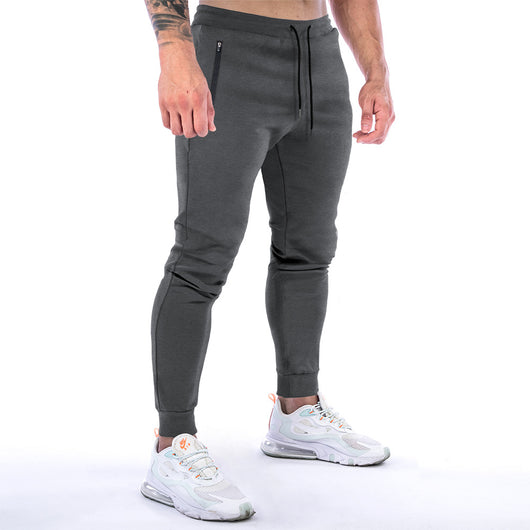 Pantalones Deportivos Hombre Ajuste Europeo Americano Color Sólido - Image 5