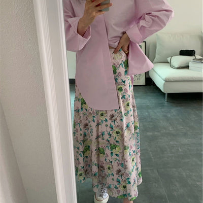 Falda Elegante de Gasa Floral con Temperamento Suave - Image 9