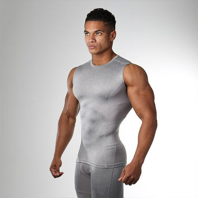 Camiseta de Entrenamiento sin Mangas Elástica de Hombros Anchos de Secado Rápido para Hombre - Image 7