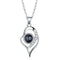100 Languages I Love You Necklace Nano Micro-carved Projection Plateado Negro and Blanco