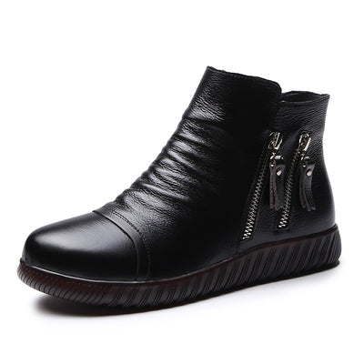 Botas de Cuero Cómodo para Adultos Mayores con Suela Antideslizante - Image 2