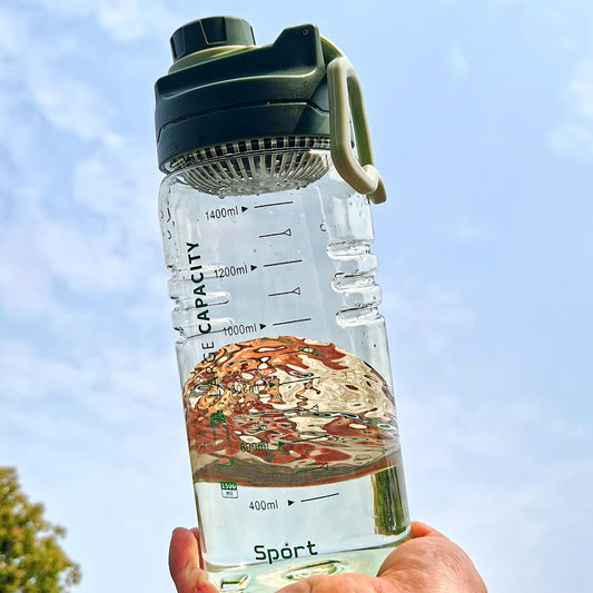 Botella Térmica Deportiva Transparente Resistente al Calor - Vaso Portátil para Viajes