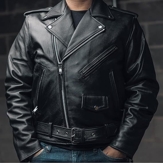 Motorcycle Leather Jacket - Classic Style and Protection