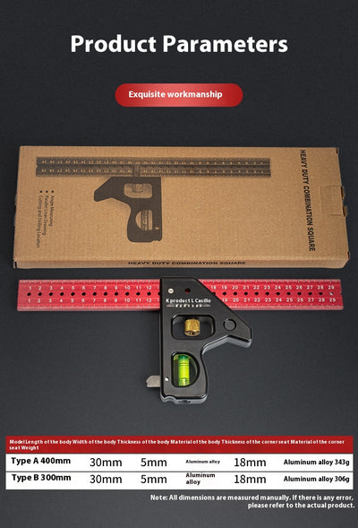 Escuadra Combinada Móvil Profesional para Carpintería - Precisión Pesada - Image 13
