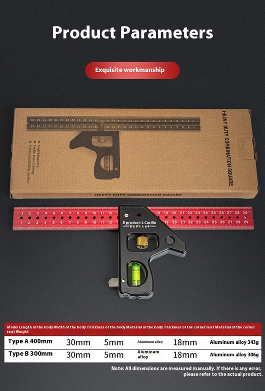 Escuadra Combinada Móvil Profesional para Carpintería - Precisión Pesada - Image 13