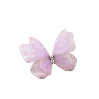 Diadema Tocado Mariposa con Malla Floral Doble Capa Diamante - Image 4