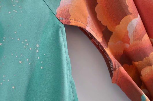 Kimono Cardigan Suelto con Estampado de Luna y Cinturón - Image 18