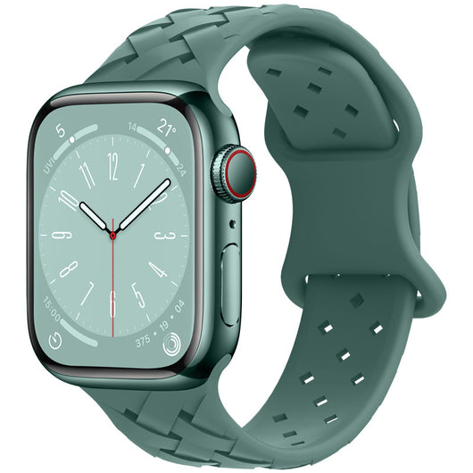 Correa Apple Watch Bambú Cuadros y Encaje Silicona Deportiva - Image 11