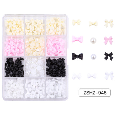 Set de Adornos Navideños de Resina con Lazos y Moños Mixtos - Image 12