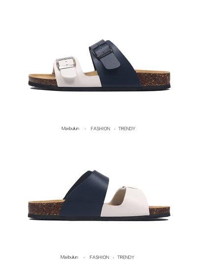 Sandalias de Corcho Planas a Juego para Parejas - Estilo Ins Verano Playa Talla Grande - Image 9