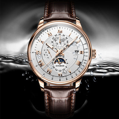 Reloj Mecánico Automático de Moda con Tres Esferas y Seis Agujas - Image 10