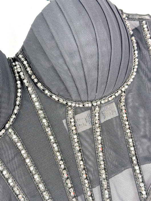 Sostén de Malla Transparente con Piedras y Varillas - Diseño Atrevido para Usar Fuera - Image 30