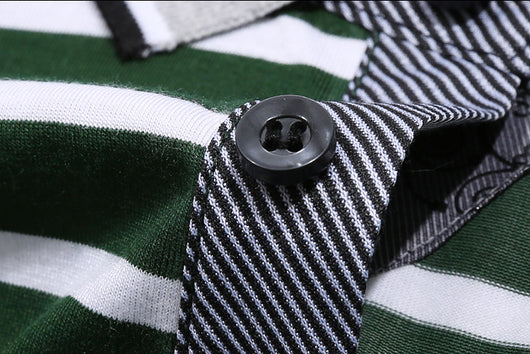 Polo Casual de Rayas para Hombre - Camiseta Tipo Solapa Perfecta para Verano - Image 11