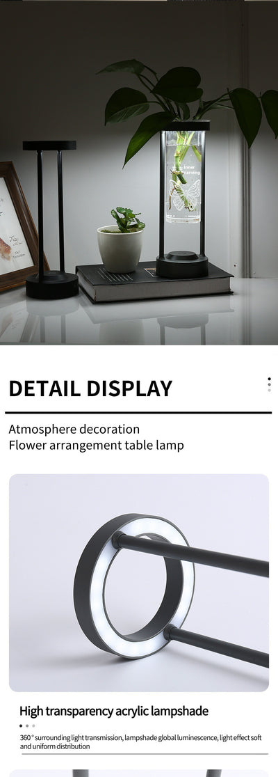 Lámpara de Mesa de Aluminio Transparente con Luz Ambiental - Image 11