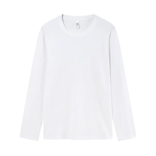 Camiseta Manga Larga Blanca Hombre Algodón Puro Oversized - Image 8