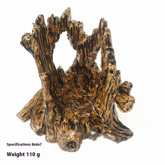 Decoración de Madera Sumergida para Acuarios - Maceta de Camarones con Resina Artesanal - Image 3
