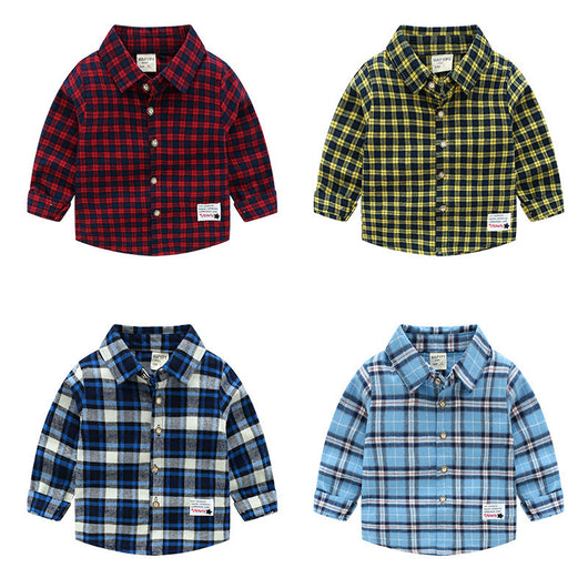 Camisa Escocesa Infantil de Manga Larga - Diseño Clásico y Cómodo - Image 18