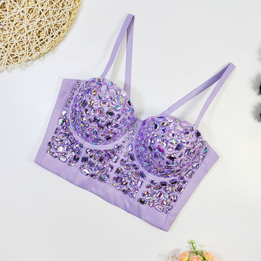 Top Corto Beaded con Diamantes - Estilo Hot Girl Elegante - Image 25