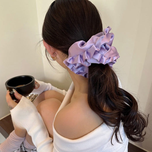 Aro Plisado Oversized Estilo Ballet Coreano para el Cabello