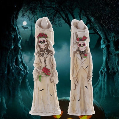 Decoración Halloween con Luces LED - Collar Calavera, Velas y Luces Decorativas