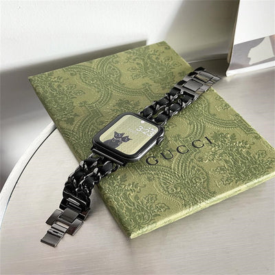 Correa de Reloj Cuero y Metal - Diseño Clásico Denim - Image 5