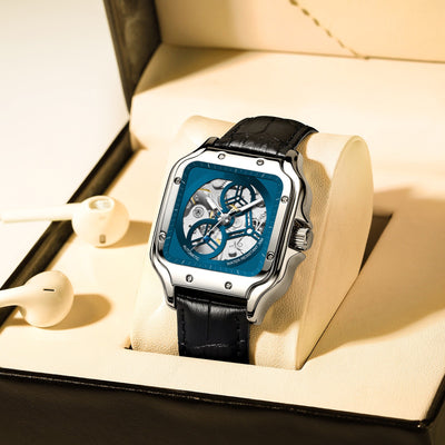 Reloj Automático Cuadrado para Hombre - Mecánica Suiza - Image 9