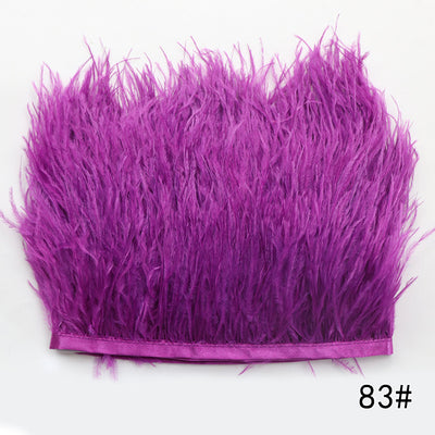 Cinturón Tejido de Color Sólido con Encaje de Plumas de Avestruz - Image 31