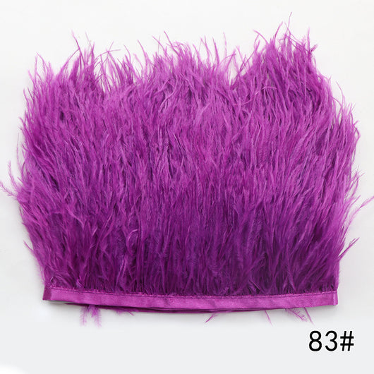 Cinturón Tejido de Color Sólido con Encaje de Plumas de Avestruz - Image 31