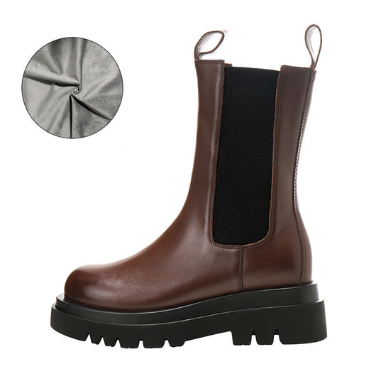 Botas Martin Mujer Plataforma Alta Estilo Británico Industrial - Image 7