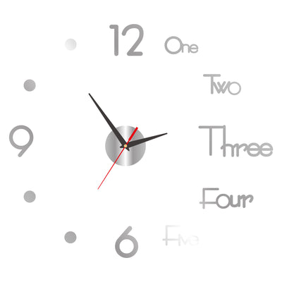 Reloj de Pared Digital Silencioso Nórdico - Adhesivo Decorativo Acrílico - Image 15