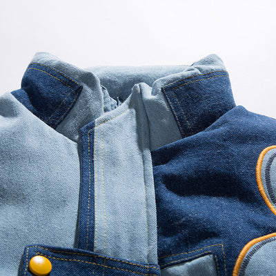 Abrigo de Algodón con Cuello Alzado y Bordado de Costuras - Image 6
