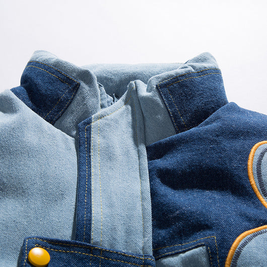 Abrigo de Algodón con Cuello Alzado y Bordado de Costuras - Image 6