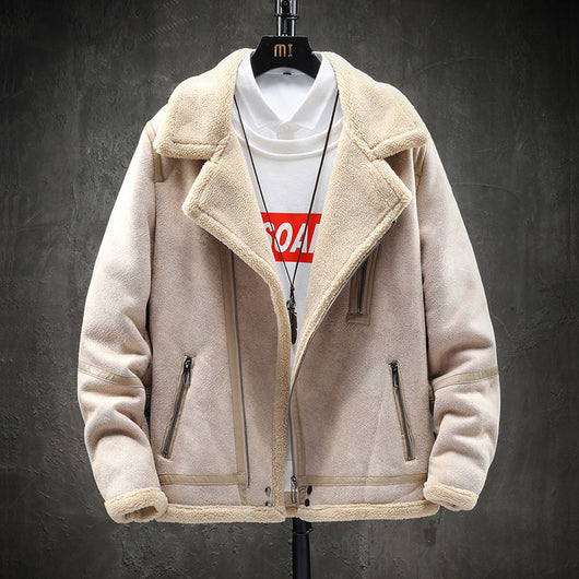 Chaqueta de Lana de Cordero con Solapa Corta y Forro Acolchado - Image 2