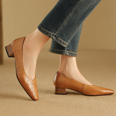 Zapatos de Punta Fina con Tacón Bajo y Plataforma Gruesa para Mujer - Image 3