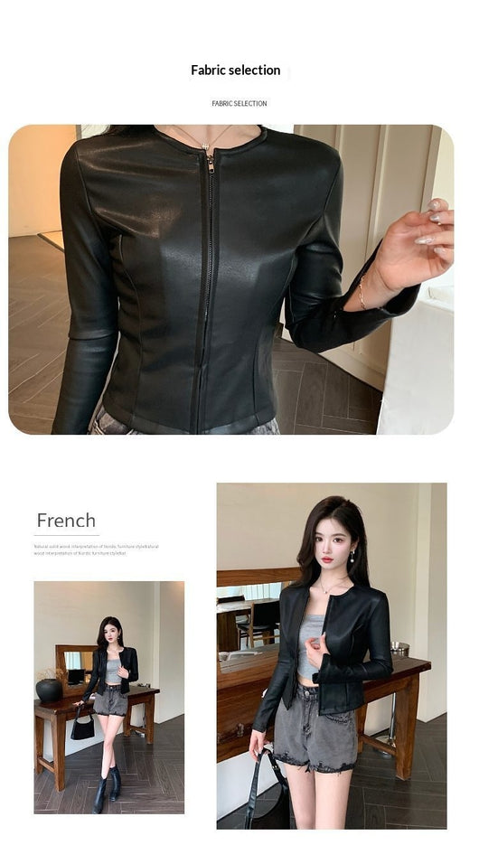Chamarra de Motociclista Elegante para Mujeres Petite - Image 7