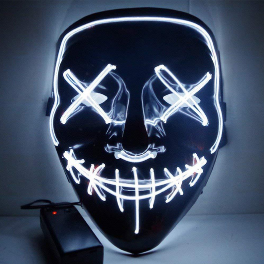 Máscara de Terror Halloween con Luz LED Fluorescente - Image 11